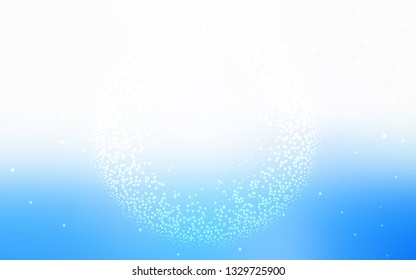 Light BLUE vector background with galaxy stars. Blurred decorative design in simple style with galaxy stars. Best design for your ad, poster, banner.