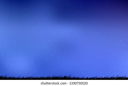Light BLUE vector background with galaxy stars. Blurred decorative design in simple style with galaxy stars. Pattern for futuristic ad, booklets.