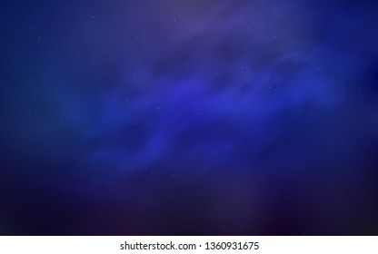 Light BLUE vector background with galaxy stars. Space stars on blurred abstract background with gradient. Smart design for your business advert.