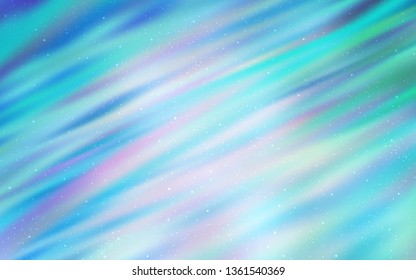 Light BLUE vector background with galaxy stars. Space stars on blurred abstract background with gradient. Pattern for astrology websites.