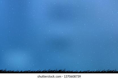 Light BLUE vector background with galaxy stars. Shining illustration with sky stars on abstract template. Best design for your ad, poster, banner.