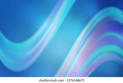 Light BLUE vector background with galaxy stars. Modern abstract illustration with Big Dipper stars. Template for cosmic backgrounds.
