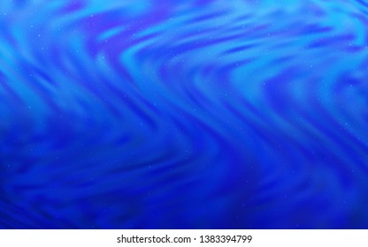 Light BLUE vector background with galaxy stars. Shining colored illustration with bright astronomical stars. Template for cosmic backgrounds.