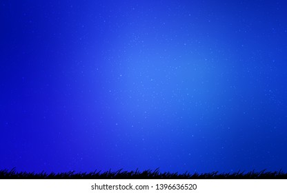 Light BLUE vector background with galaxy stars. Shining colored illustration with bright astronomical stars. Best design for your ad, poster, banner.