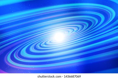 Light BLUE vector background with galaxy stars. Blurred decorative design in simple style with galaxy stars. Smart design for your business advert.