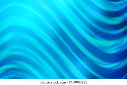 Light BLUE vector background with galaxy stars. Blurred decorative design in simple style with galaxy stars. Best design for your ad, poster, banner.