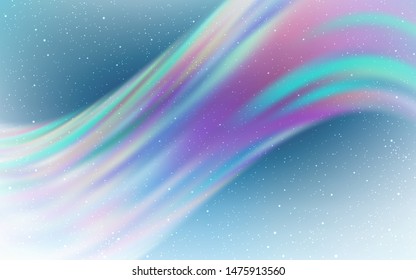 Light BLUE vector background with galaxy stars. Glitter abstract illustration with colorful cosmic stars. Template for cosmic backgrounds.