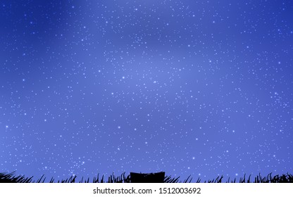 Light BLUE vector background with galaxy stars. Blurred decorative design in simple style with galaxy stars. Pattern for futuristic ad, booklets.