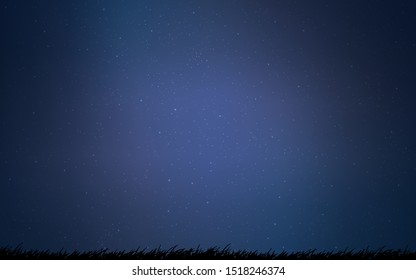 Light BLUE vector background with galaxy stars. Space stars on blurred abstract background with gradient. Best design for your ad, poster, banner.