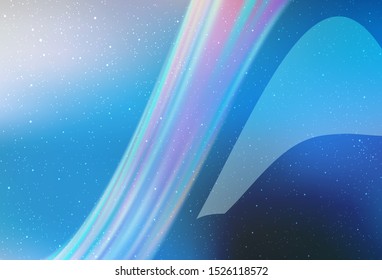 Light BLUE vector background with galaxy stars. Blurred decorative design in simple style with galaxy stars. Pattern for futuristic ad, booklets.