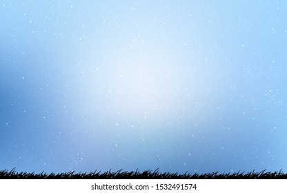 Light BLUE vector background with galaxy stars. Modern abstract illustration with Big Dipper stars. Pattern for futuristic ad, booklets.