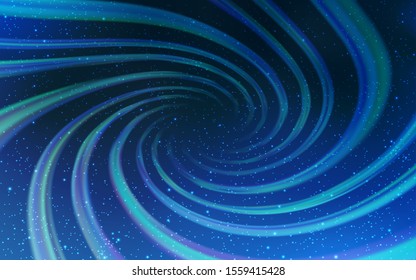 Light BLUE vector background with galaxy stars. Space stars on blurred abstract background with gradient. Pattern for futuristic ad, booklets.