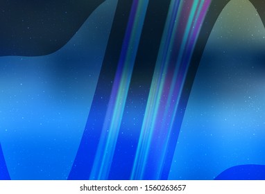 Light BLUE vector background with galaxy stars. Shining illustration with sky stars on abstract template. Smart design for your business advert.