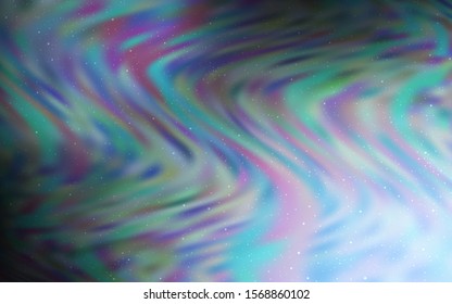 Light BLUE vector background with galaxy stars. Glitter abstract illustration with colorful cosmic stars. Template for cosmic backgrounds.