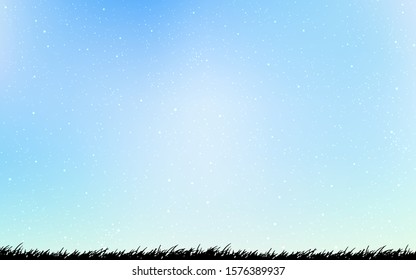Light BLUE vector background with galaxy stars. Shining illustration with sky stars on abstract template. Template for cosmic backgrounds.