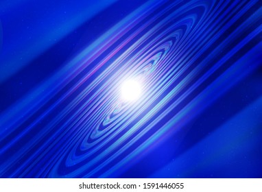 Light BLUE vector background with galaxy stars. Space stars on blurred abstract background with gradient. Best design for your ad, poster, banner.