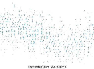 Light blue vector background with gender symbols. Modern abstract illustration with gradient male, female signs. Template for fasion magazines.