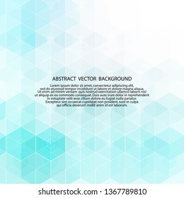 light blue vector background.  hexagonal design. layout for presentation 