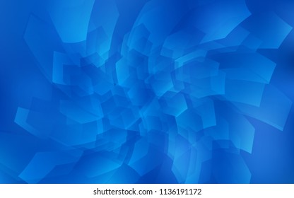 Light BLUE vector background with hexagons. Illustration of colored hexagons on white surface. New design for website's poster, banner.