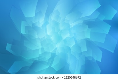 Light BLUE vector background with hexagons. Illustration with set of colorful hexagons. Pattern can be used for landing pages.