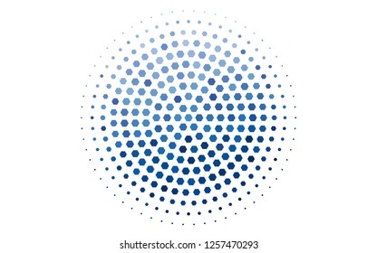 Light BLUE vector background with hexagons. Colorful hexagons on white backdrop. Beautiful design for your business advert.