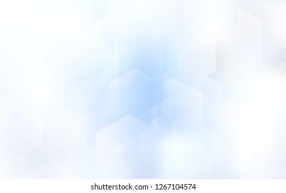 Light BLUE vector background with hexagons. Design in abstract style with hexagons. New template for your brand book.