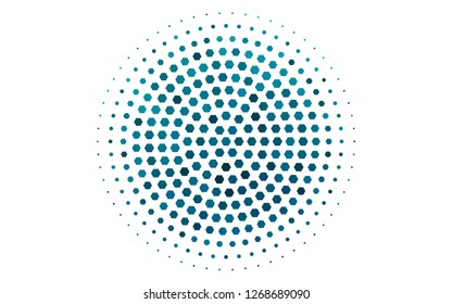 Light BLUE vector background with hexagons. Illustration of colored hexagons on white surface. Beautiful design for your business advert.