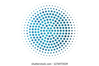 Light BLUE vector background with hexagons. Abstract illustration with colorful hexagons. Beautiful design for your business advert.