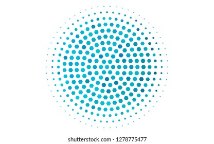 Light BLUE vector background with hexagons. Design in abstract style with hexagons. Pattern can be used for landing pages.
