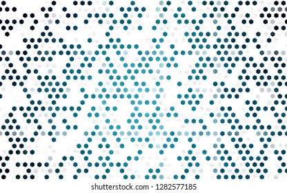 Light BLUE vector background with hexagons. Abstract illustration with colorful hexagons. New template for your brand book.