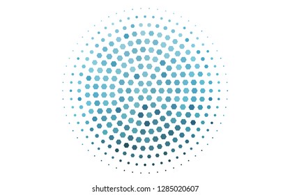 Light BLUE vector background with hexagons. Abstract illustration with colorful hexagons. Beautiful design for your business advert.