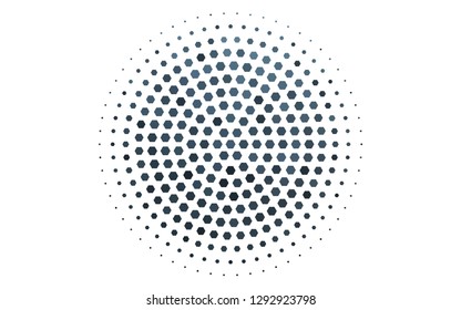 Light BLUE vector background with hexagons. Abstract illustration with colorful hexagons. New design for website's poster, banner.
