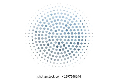 Light BLUE vector background with hexagons. Glitter abstract illustration in hexagonal style. Pattern can be used for landing pages.