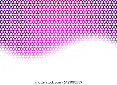 Light BLUE vector background with hexagons. Glitter abstract illustration in hexagonal style. Pattern for landing pages.