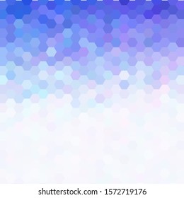 Light blue vector background with hexagons. Blur background with colorful hexagons. Pattern for ads, leaflets
