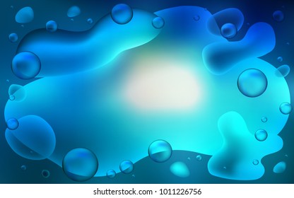 Light BLUE vector background with lamp shapes.