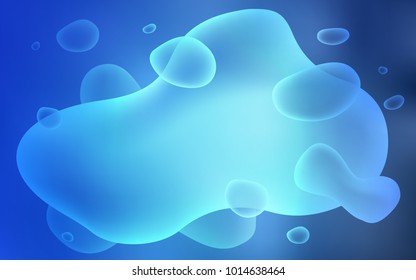 Light BLUE vector background with lamp shapes. Brand-new colored illustration in memphis style with gradient. Textured wave pattern for backgrounds.