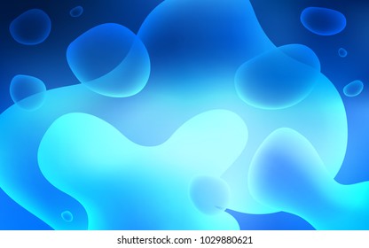 Light BLUE vector background with lamp shapes. Shining illustration, which consist of blurred lines, circles. The template for cell phone backgrounds.