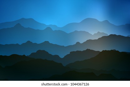 Light BLUE vector background with lamp shapes. Colorful illustration in abstract mountain style with gradient. A new texture for your  ad, booklets, leaflets.
