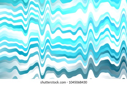 Light BLUE vector background with lamp shapes. Glitter abstract illustration with wry lines. Textured wave pattern for backgrounds.