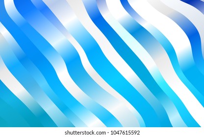 Light BLUE vector background with lamp shapes. Colorful abstract illustration with gradient lines. The template for cell phone backgrounds.