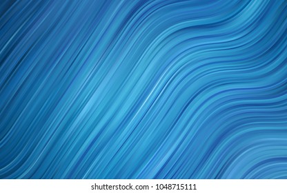 Light BLUE vector background with lamp shapes. Colorful abstract illustration with gradient lines. Pattern for your business design.