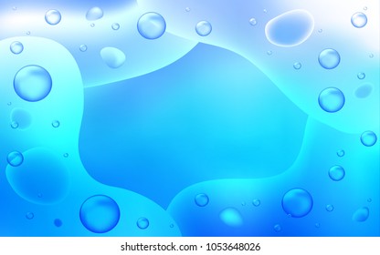 Light BLUE vector background with lamp shapes. Glitter abstract illustration with wry lines. New composition for your brand book.