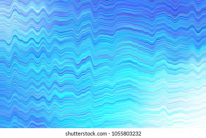 Light BLUE vector background with lamp shapes. Modern gradient abstract illustration with bandy lines. Brand-new design for your ads, poster, banner.