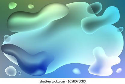 Light BLUE vector background with lamp shapes. Blurred geometric sample with gradient bubbles.  The best blurred design for your business.