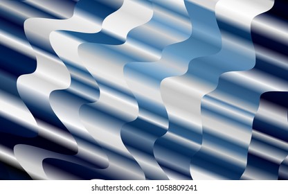 Light BLUE vector background with lamp shapes. Modern gradient abstract illustration with bandy lines. Pattern for your business design.