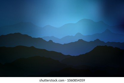 Light BLUE vector background with lamp shapes. Colorful illustration in abstract mountain style with gradient. Mountain style for your business design.