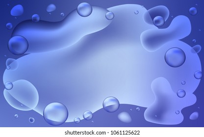 Light BLUE vector background with lamp shapes. Creative illustration in halftone memphis style with gradient. The template for cell phone backgrounds.