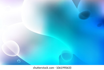 Light BLUE vector background with lamp shapes. Shining illustration, which consist of blurred lines, circles. New composition for your brand book.