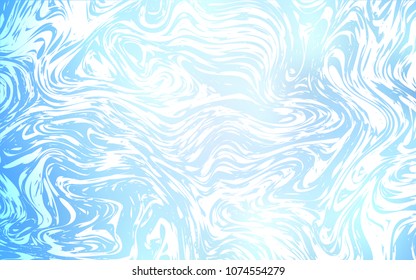 Light BLUE vector background with lamp shapes. Creative illustration in halftone marble style with gradient. Marble style for your business design.
